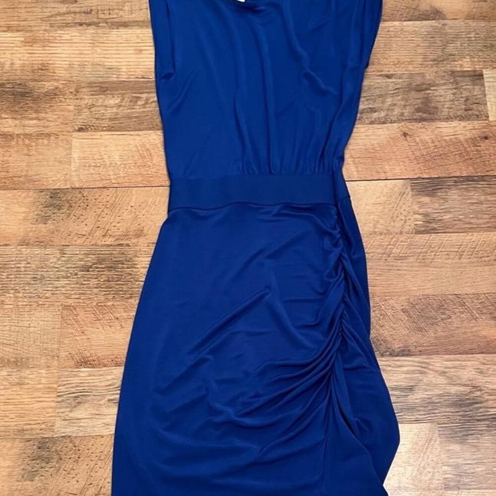 Diesel blue vintage dress with gathered ruched details